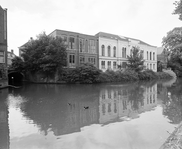 884927 Gezicht over de Stadsbuitengracht te Utrecht ter hoogte van de Weerdsingel O.Z. te Utrecht op de achtergevels ...